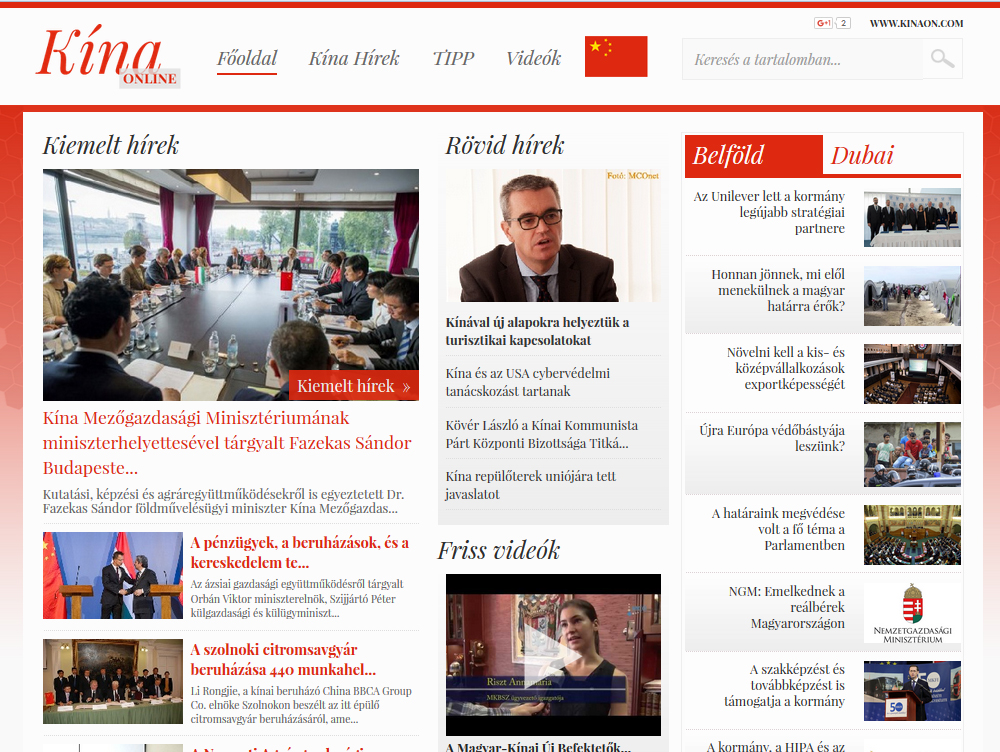 Országos projektek/Kína Online