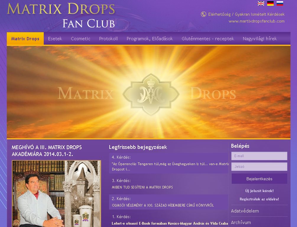 Társmédia portálok/Matrix Drops Fan Club