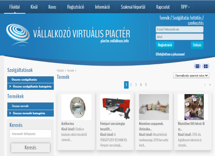 Vállalkozók virtuális piactere