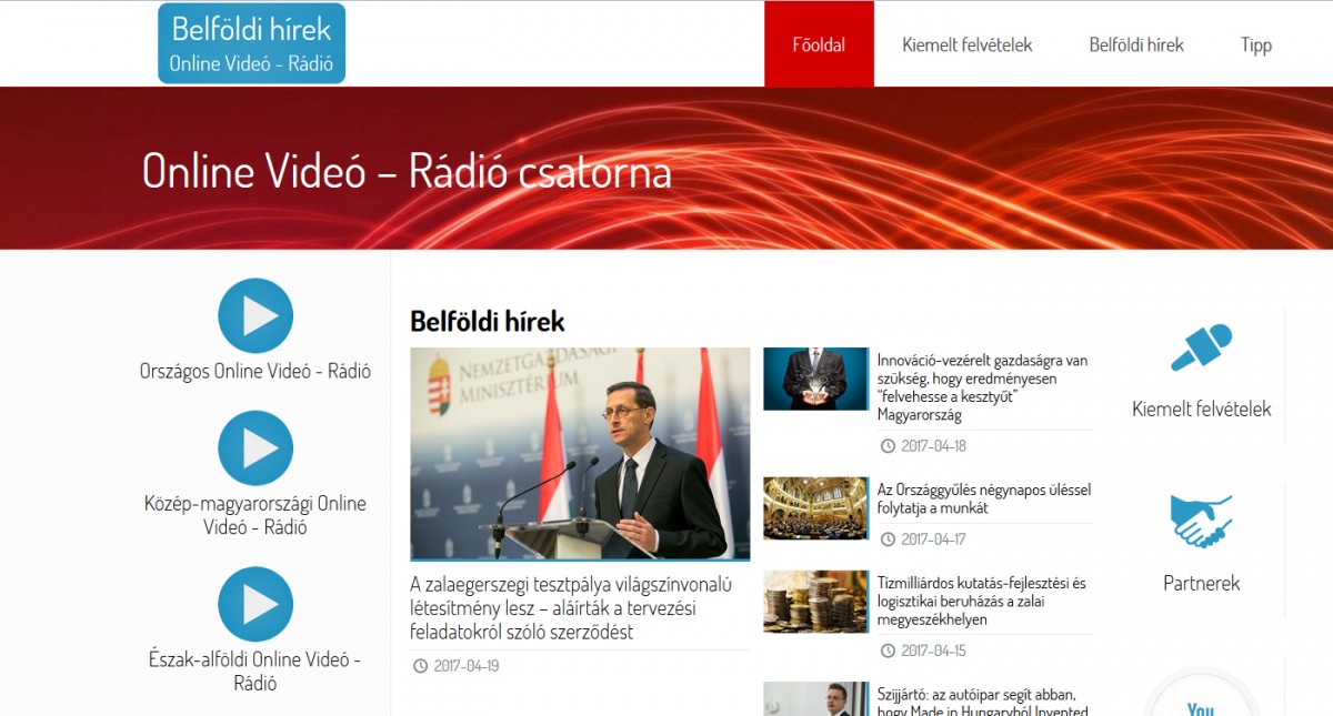 Szakportálok és adatbázisok/Rádió - Belföldi hírek