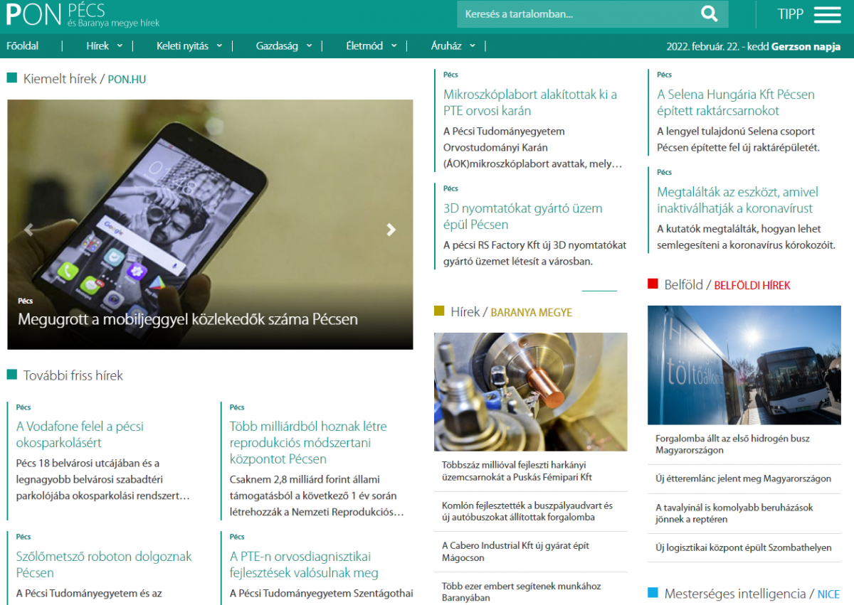 Település portálok/Pécs Online