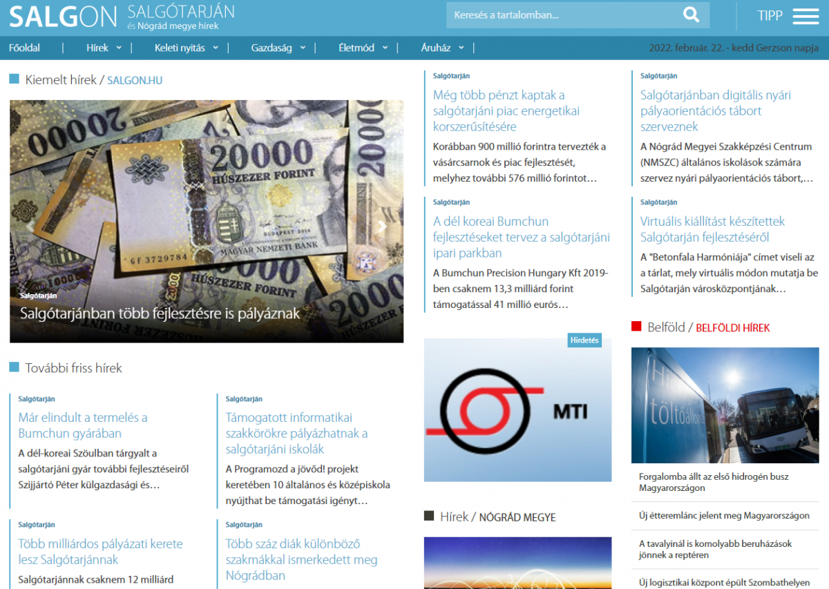 Település portálok/Salgótarján Online