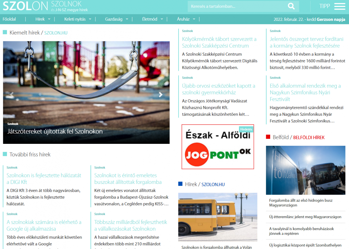 Település portálok/Szolnok Online