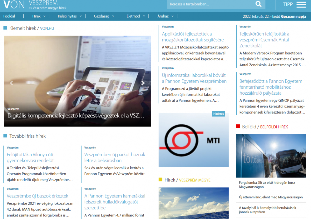 Település portálok/Veszprém Online